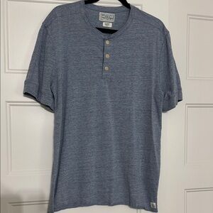 Lucky Brand Men's Heather Blue Henley Shirt